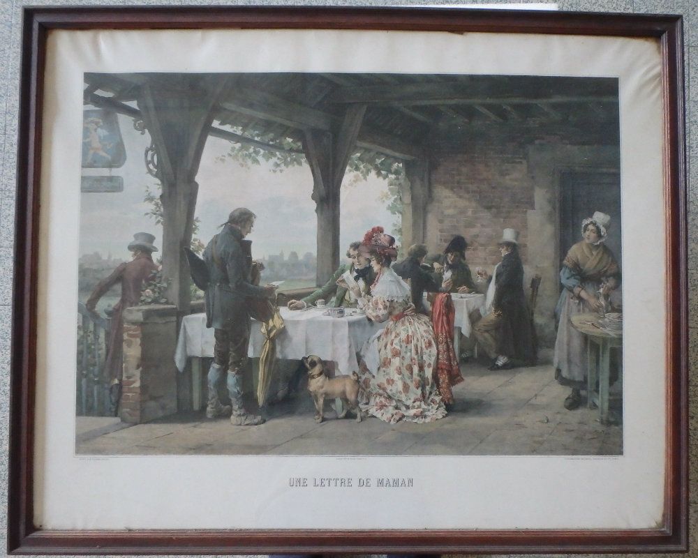 Image représentant Une lettre de maman - Estampe