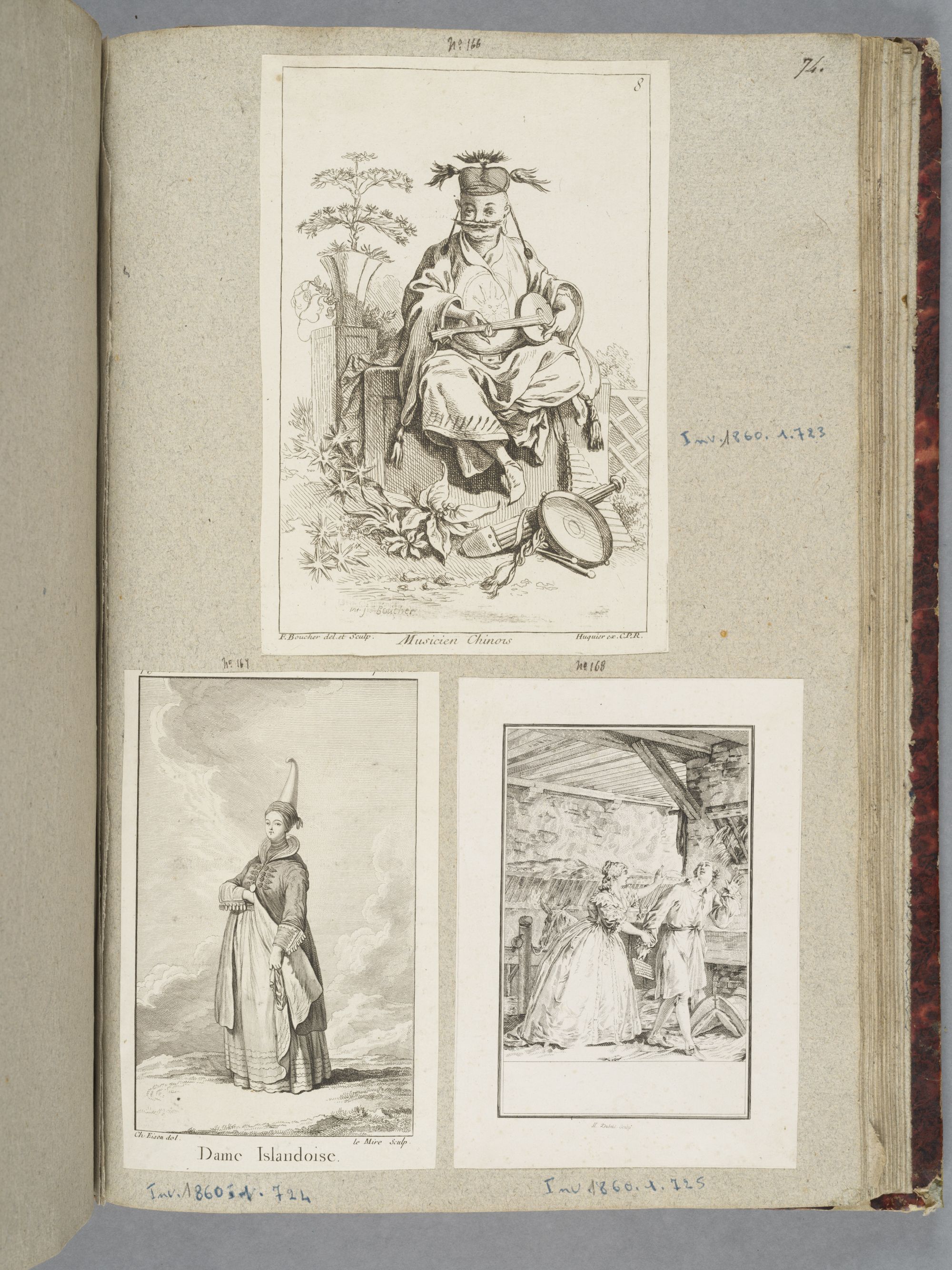 Image représentant Musicien chinois (n°161), Reporter (n°166) - Estampe
