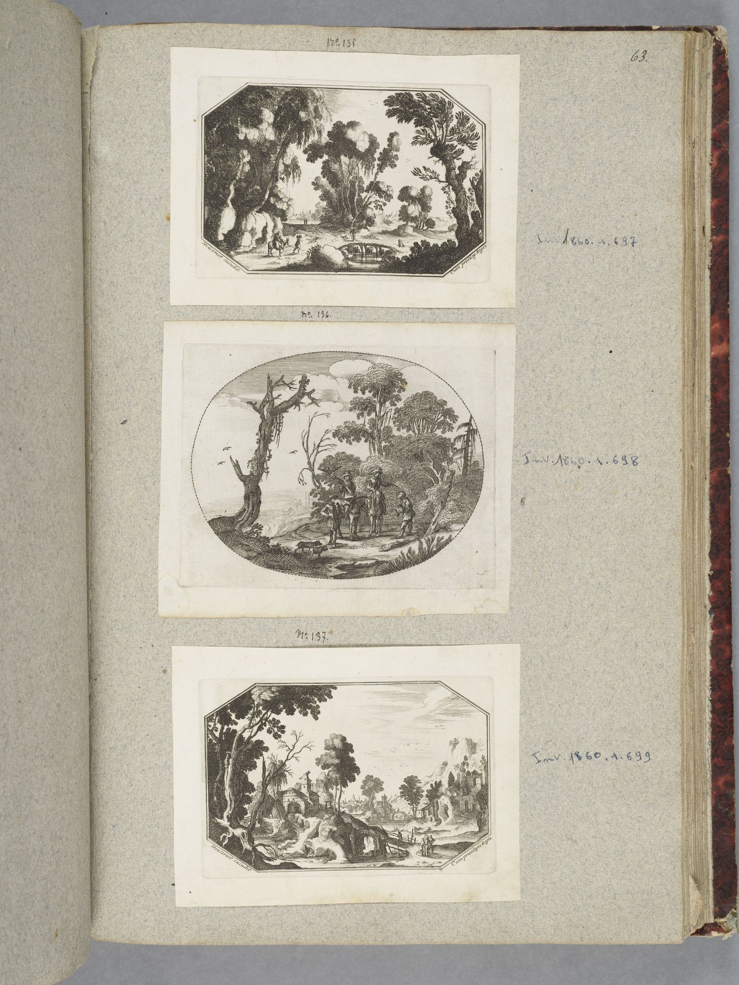 Image représentant Chasse au faucon (pièce ovale) (n°136) - Estampe