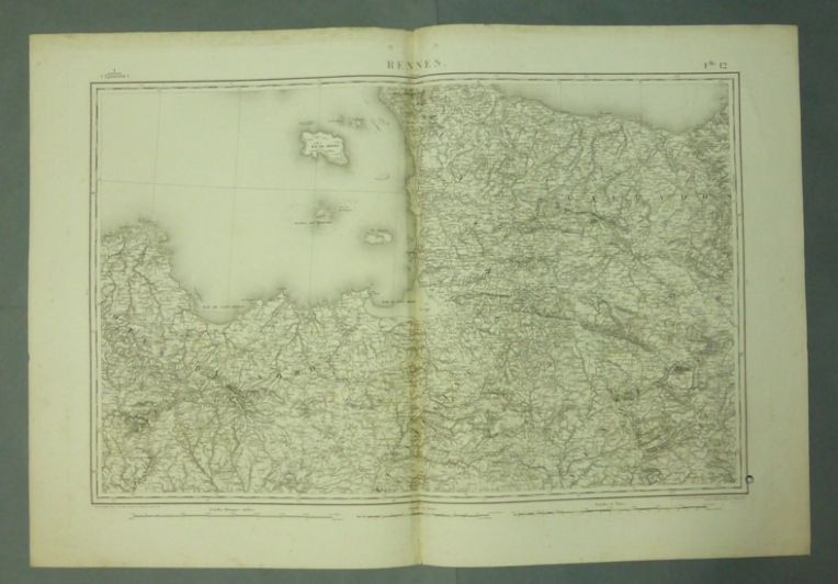 Image représentant Carte d'état-major 1/320 000 - feuille de Rennes n°12 - Estampe