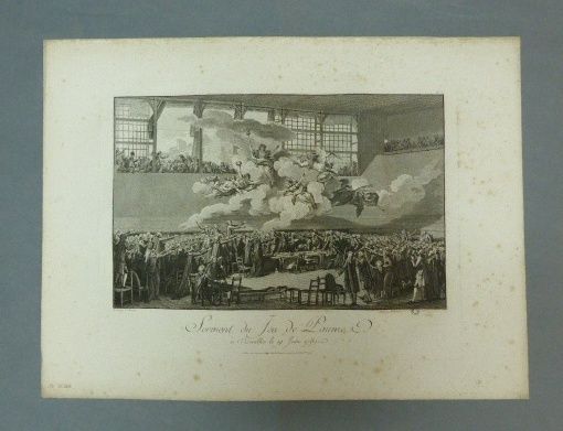 Image représentant Serment du jeu de Paume, à Versailles - 9 juin 1789 - Estampe