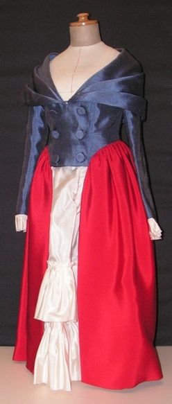Image représentant Modèle réduit contemporain d'une robe féminine de style Directoire (circa 1795-1805). - Costume de femme