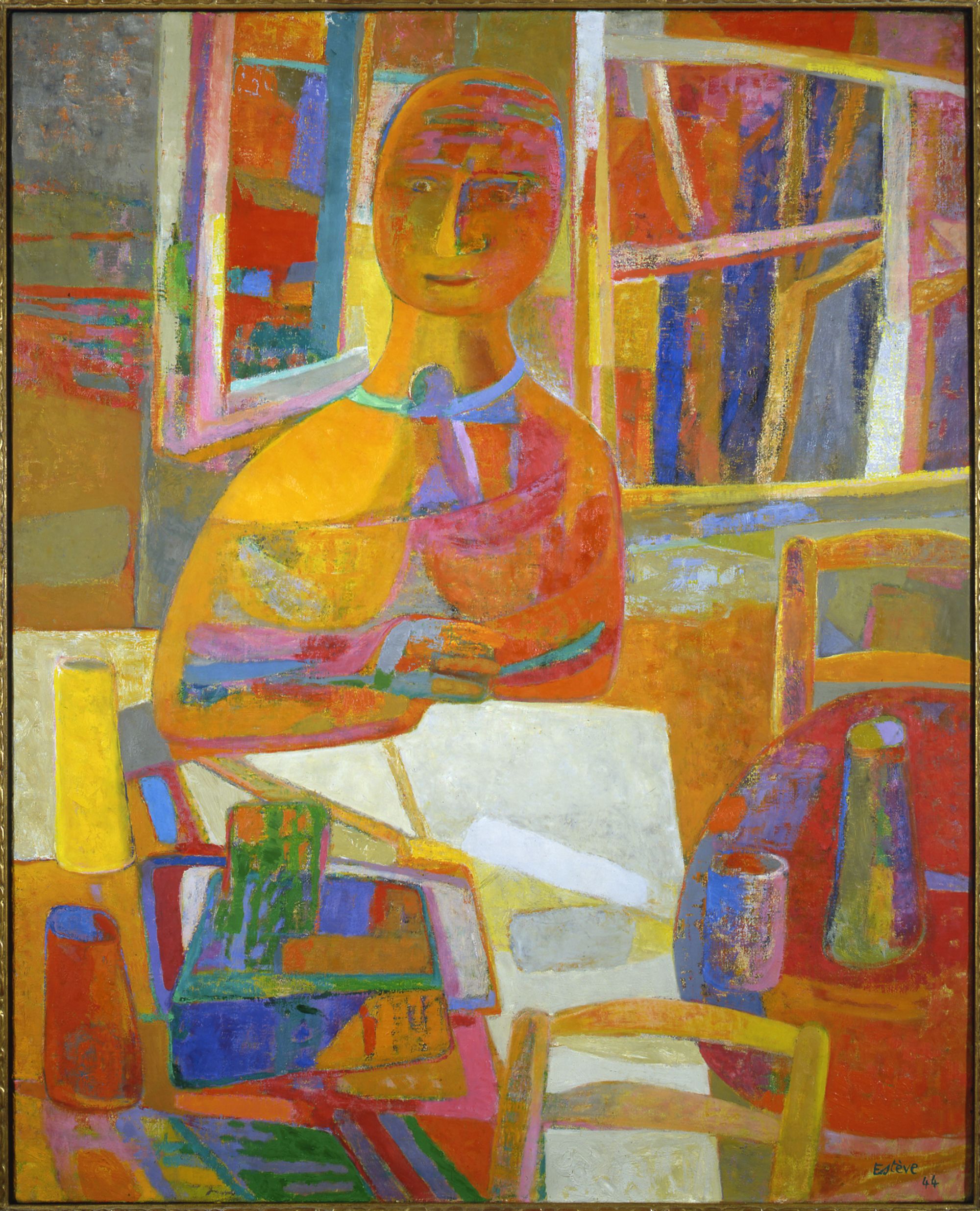 Image representing Jeune femme au collier - Tableau.