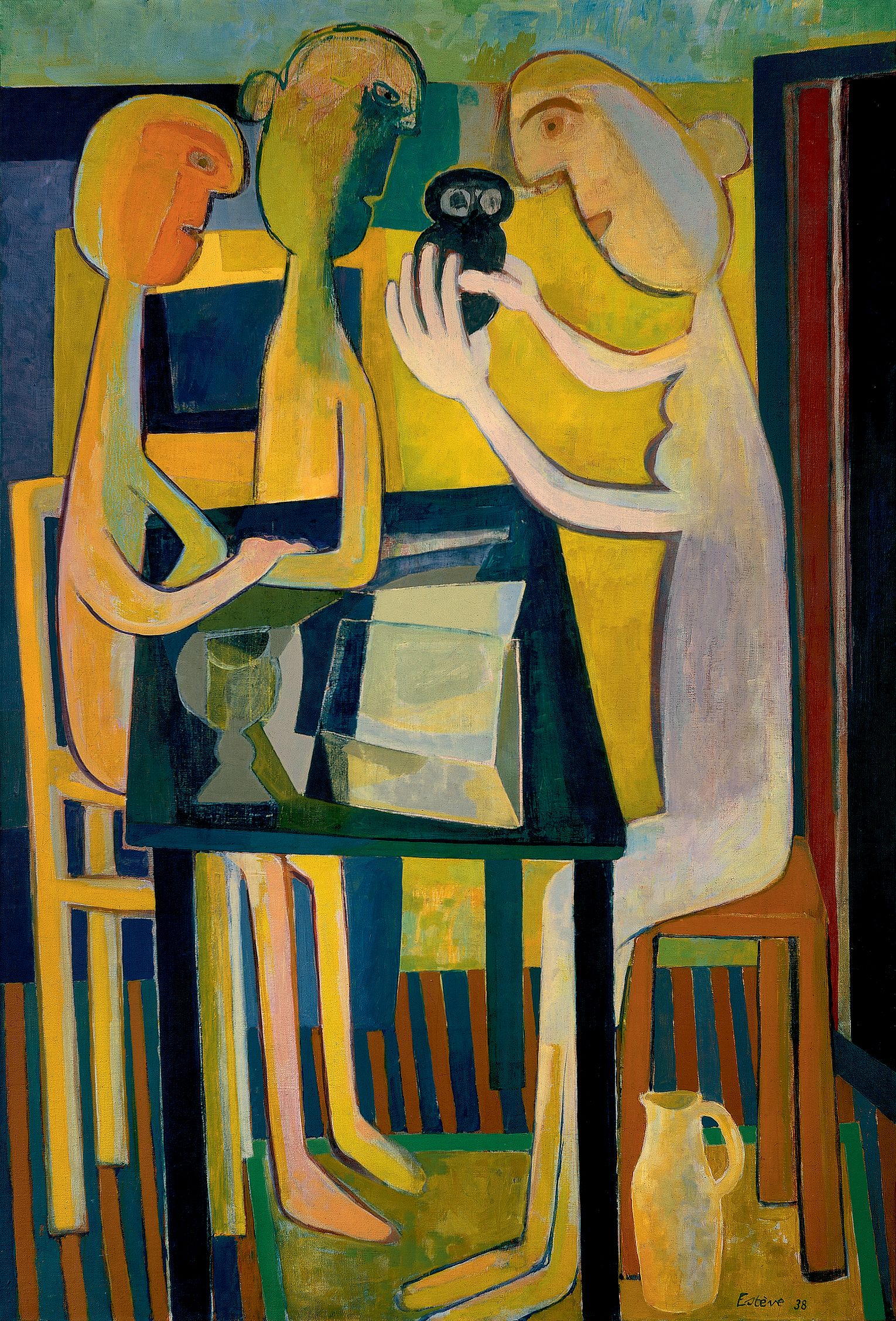 Image représentant Christine aux amis - Tableau