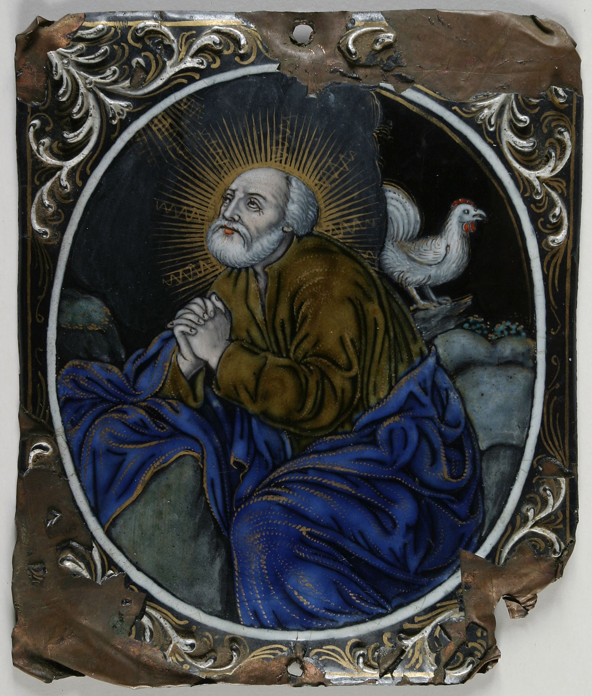 Image représentant Saint Pierre en prières - Plaque