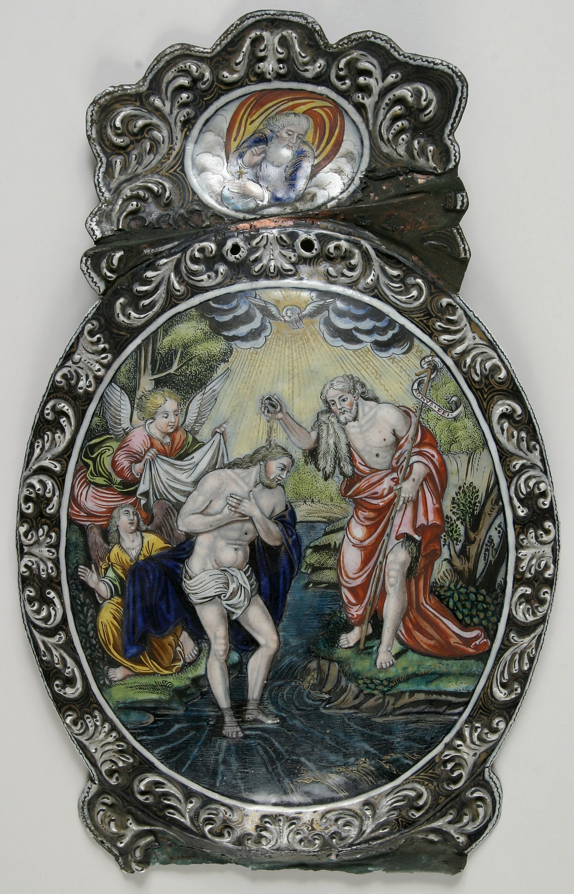 Image représentant Le baptême du Christ - Bénitier