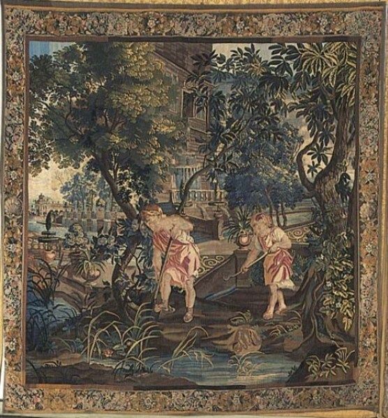 Image représentant Les Enfants jardiniers - Tapisserie