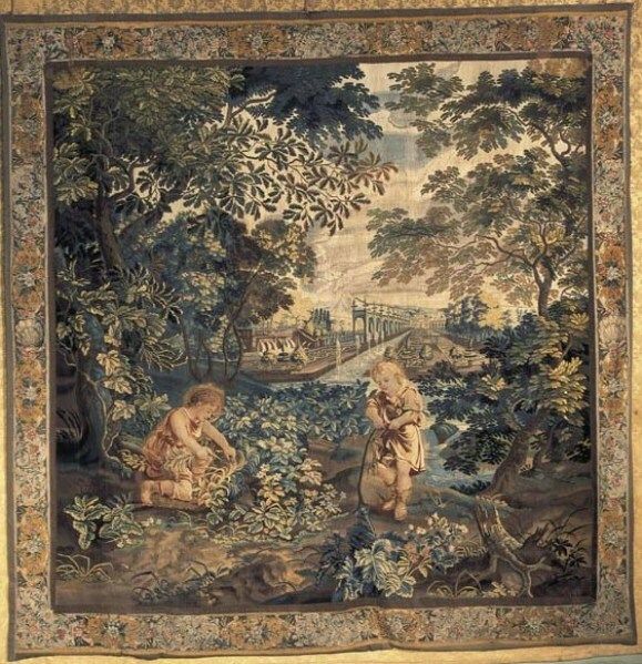 Image représentant Les Enfants jardiniers - Tapisserie
