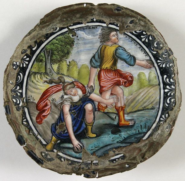 Image représentant Hippomène et Atalante - Soucoupe