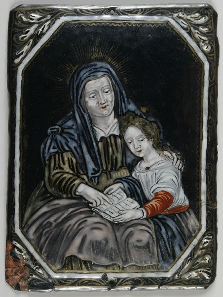 Image representing Education de la Vierge - Plaque.
