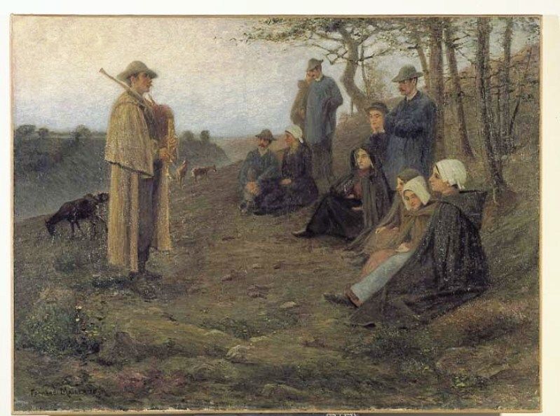 Image représentant Le maître sonneur sur les bords de la Creuse - Tableau