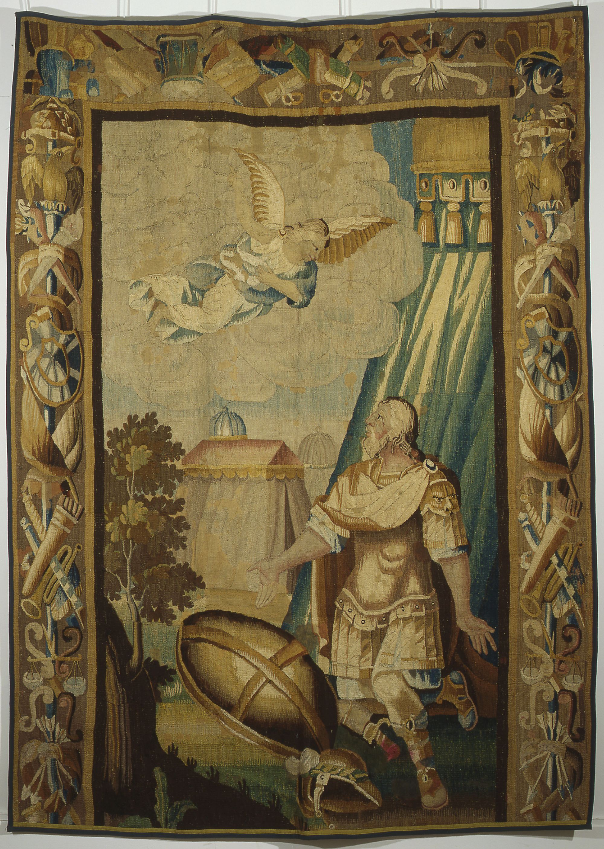 Image représentant Apparition de l'ange Gabriel à Godefroy de Bouillon - Tapisserie