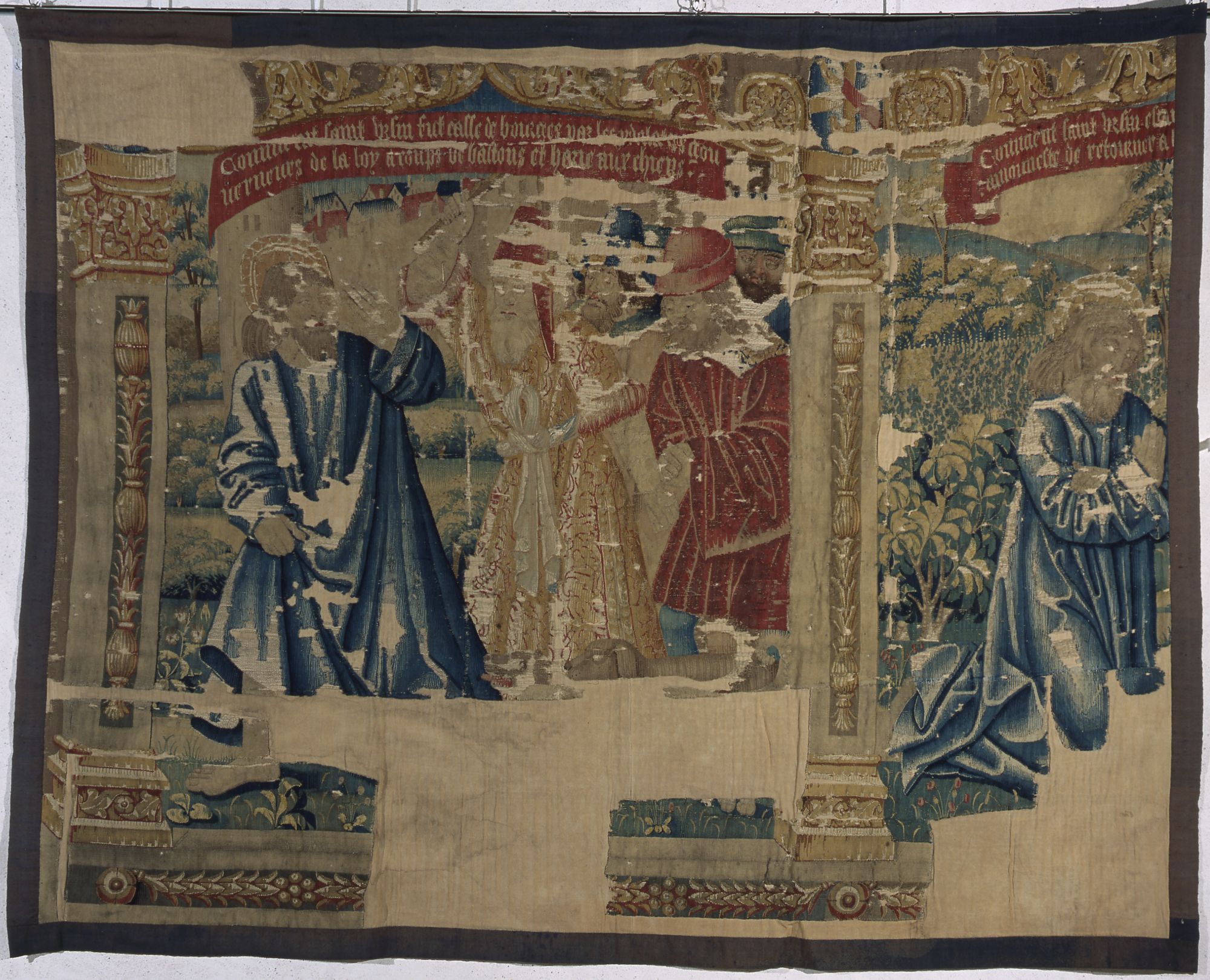 Image représentant Saint Ursin chassé de Bourges - Tapisserie