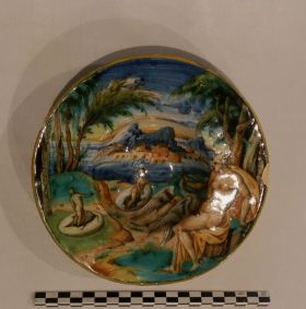 Image representing Léda et le cygne - Assiette.