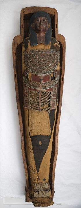 Image representing Cercueil et momie de Djedhor - Momie.