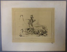 Image représentant A la chasse - Estampe