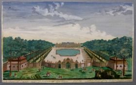 Image representing Palais du prince Eugène à Vienne - Estampe.