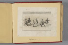 Image représentant Musiciens : tambours et flûtes - Estampe