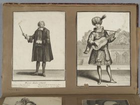 Image représentant Personnage en costume oriental jouant de la mandoline - Estampe