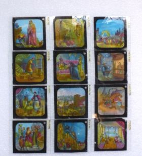 Image représentant Aladin ou la Lampe merveilleuse - Plaque de verre