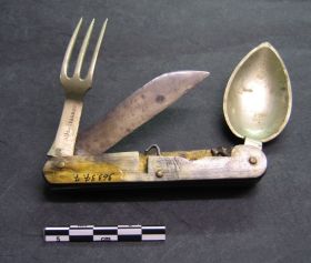 Image representing Couvert de voyage ou de chasse - Couteau.