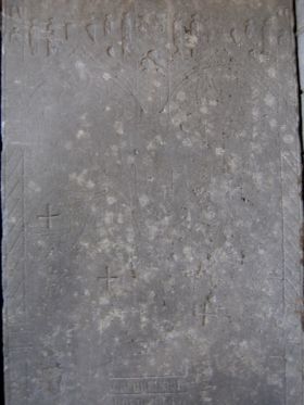 Image représentant Odilles de Larnay et sa femme Marguerite - Dalle funéraire