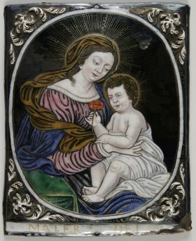 Image représentant Vierge à l'Enfant - Plaque