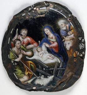 Image représentant L'Adoration des bergers - Médaillon