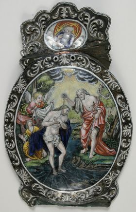 Image representing Le baptême du Christ - Bénitier.