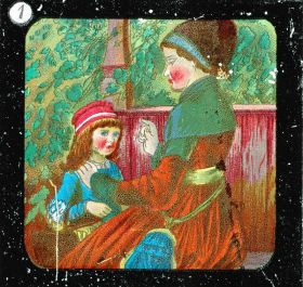 Image représentant Le Petit Chaperon rouge - Plaque de verre