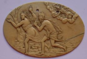 Image représentant Adam et Eve chassés du paradis - Plaque