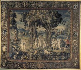 Image représentant Les Enfants vignerons - Tapisserie