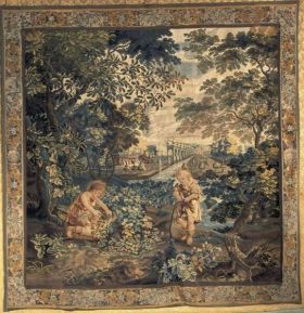Image représentant Les Enfants jardiniers - Tapisserie
