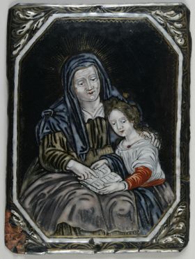 Image représentant Education de la Vierge - Plaque