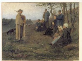 Image représentant Le maître sonneur sur les bords de la Creuse - Tableau