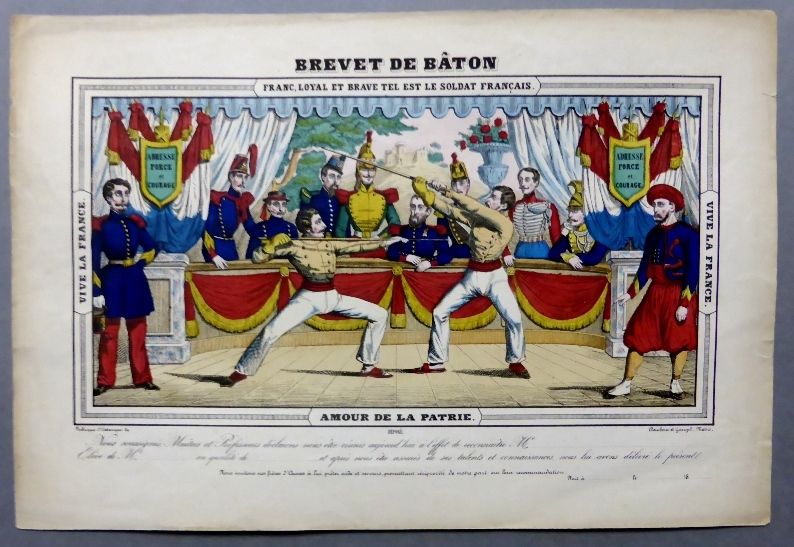 Image représentant Brevet de bâton - Estampe