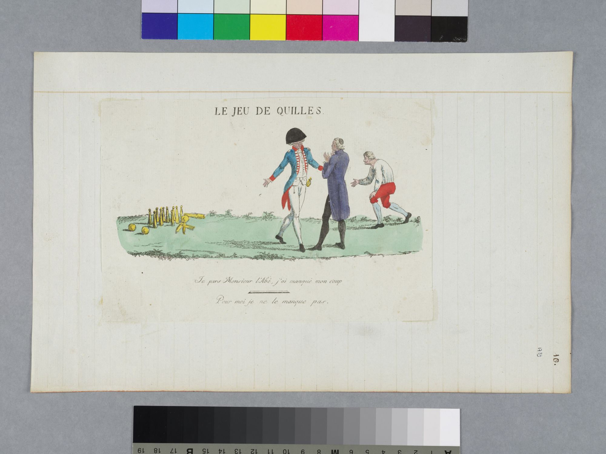Image représentant Jeu de quilles - Estampe